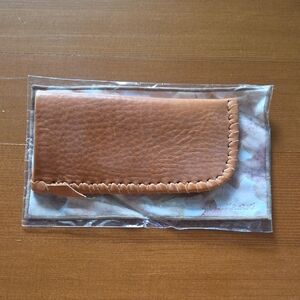 Eva Masaki Tan Leather Glasses Case